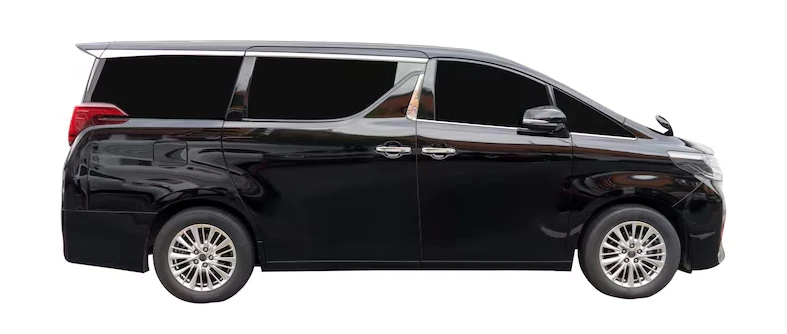 Black Toyota Alphard premium MPV